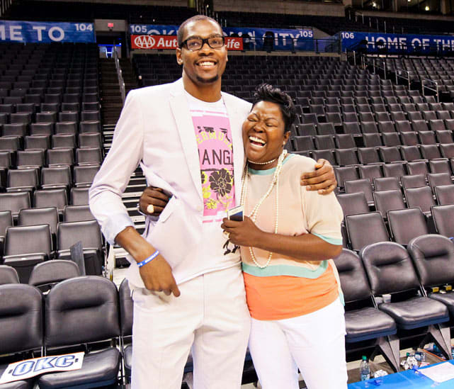 Kevin Durant and Wanda Pratt